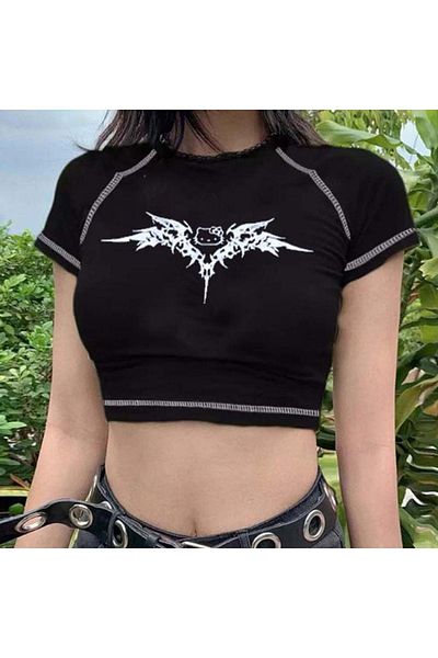Köstebek Hello Kitty Angel Cusătură albă Tricou jumătate