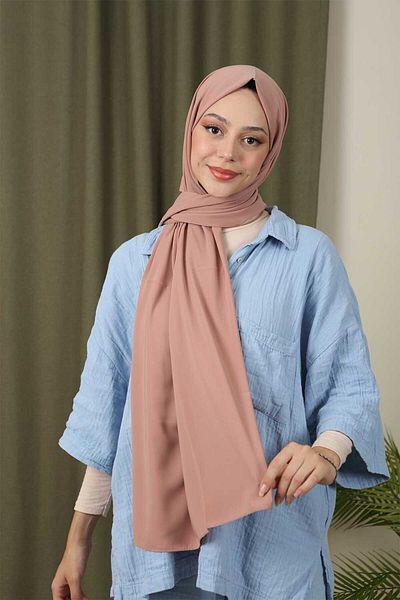 Trablus Hijab Women's Luxury Medina Silk Shawl Dark Powder