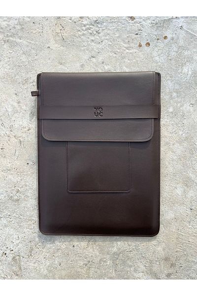 YOUC Design حقيبة كمبيوتر محمول MacBook Pro Air مقاومة للماء مقاس 13 بوصة و14 بوصة و15 بوصة من الجلد الصناعي النباتي