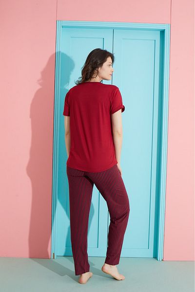 Pijamoni طقم بيجامة نسائية من الخيزران الحريري ميلان