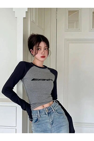 Köstebek Black Gray Arm Long Sleeve Short Body