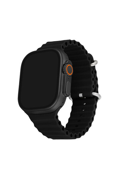 Genel Markalar A8-A80PRO Black & Black Silicon Akıllı Kol Saati