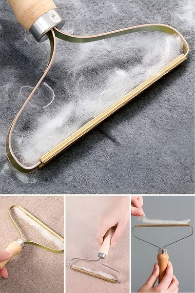 ulu Iron Colored Wooden Handle Lint and Fluff Coloured Dress - Cat Sweater Cardigan Carpet
