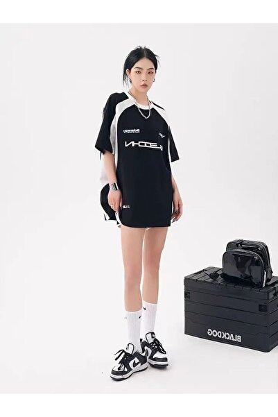 Köstebek Ασπρόμαυρο μπλουζάκι Unisex με στάμπα Blackleon