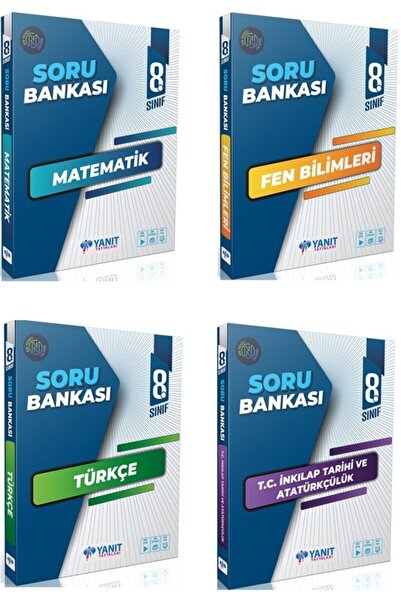 Yanıt Yayınları 8.sınıf Matematik Türkçe Fen Bilimleri T.c Inkılap Soru Bankası Seti (yeni)