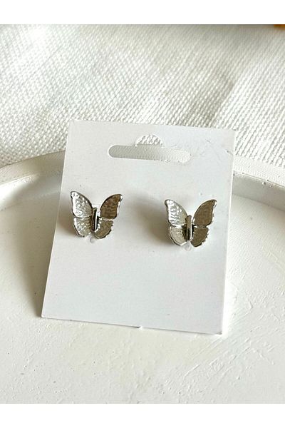 DEMOKAN Women's Earrings - Small Butterfly Design