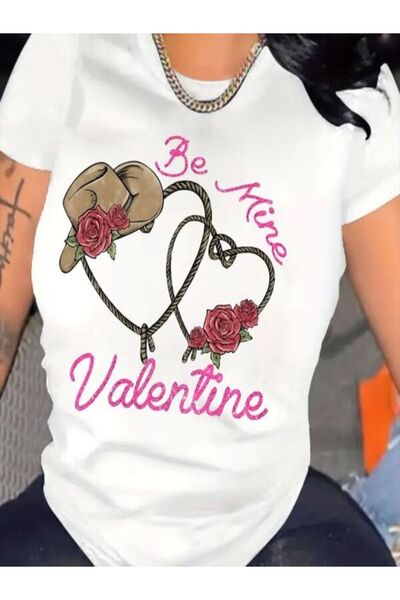 CLASSY.MODA تي شيرت نسائي من جيرسي واحد - تي شيرت أبيض مطبوع كبير الحجم بياقة...