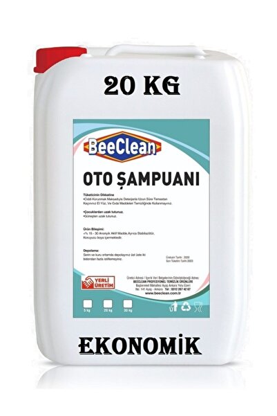 BeeClean Ekonomik 20 Kg Oto Yıkama Şampuanı ( Eoş 20 - 30 - 10 ) Araç - Araba...