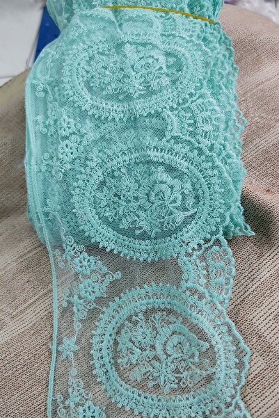 DUAYEN Tül üzeri işleme kaptanıderya desen 1 metre