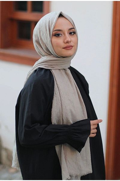 Mides scarf Μοντέλο σάλι Kraş σε χρώμα πέτρας από μπαμπού