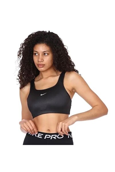 Nike Sutien sport pentru femei Shiny - Suport mediu, cu perne DD1438-010