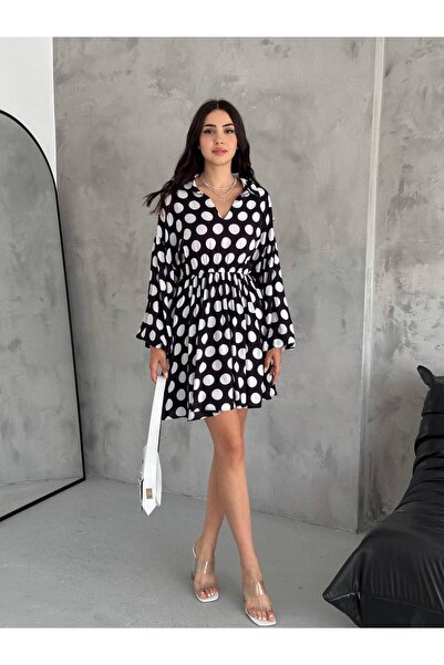 My crasia Kadın Mini/Kısa Puantiyeli Standart Elbise