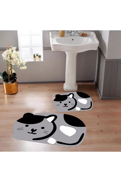 eco concept Cat Bath Mat, Toilet Seat, Non-Slip Base Toilet Seat, Decorative Mat, Dowry Box