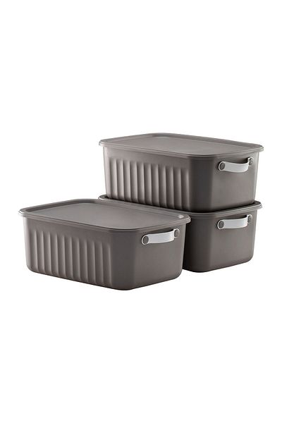 LIUWA 10 Lt Capacity 3 PCS Storage Box Mix - Organizer and Decorative Storage Box