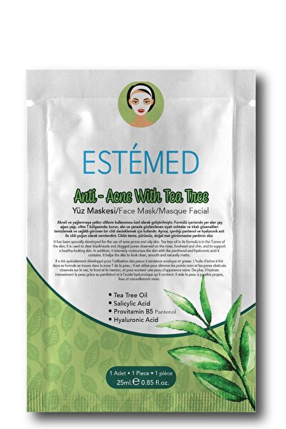ESTEMED قناع الكولاجين بخلاصة شجرة الشاي الجلدية وقناع ورقي مضاد لحب الشباب م...