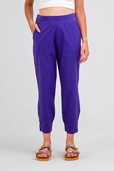 Bold & Young Cotton Women's Trousers - Elastic Waist and Legs, Relaxed Fit