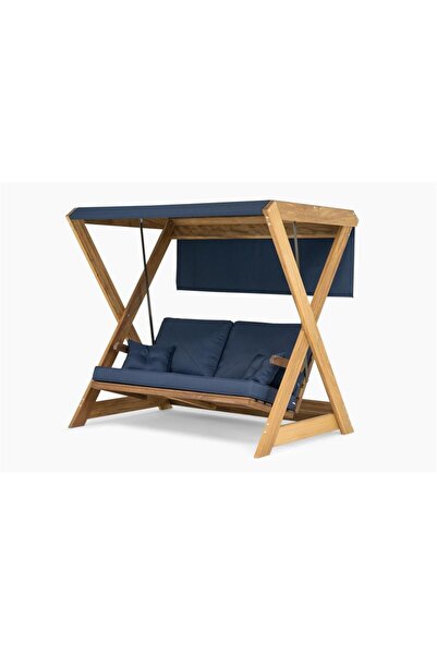 Modelsan Holox Yataklı IROKO Ahşap Salıncak Dış Mekan Bahçe, Teras Salıncağı ...