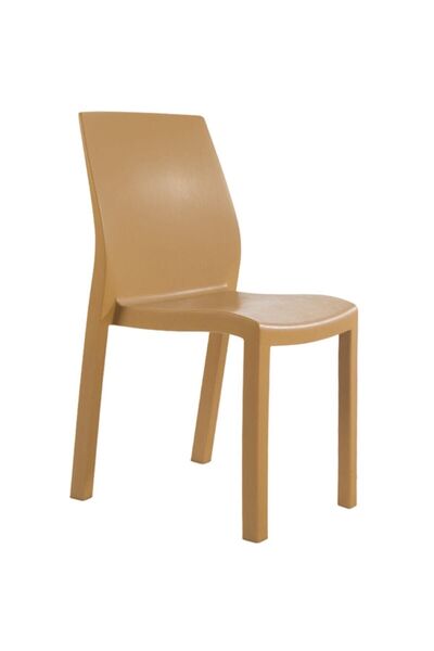 Papatya Yummy Sandalye Teak - Plastik Bahçe Balkon Sandalyesi