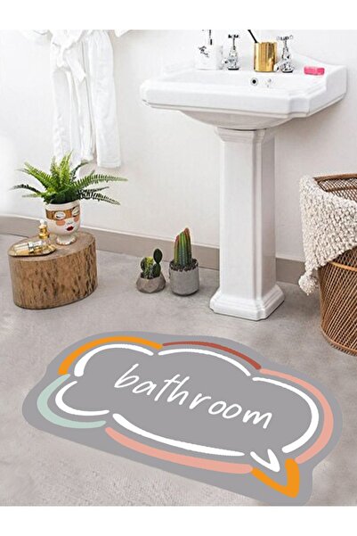 eco concept Cloudy Mat, Non-Slip Base, Bathroom Mat, Decorative Mat, 60x100 Cm, Gift, Dowry Box