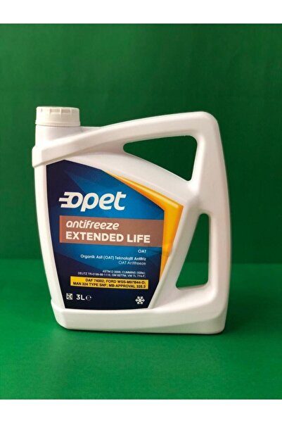 opet Extended Life Kırmızı Organik Antifiriz 3 Litre