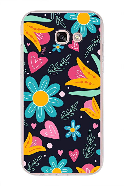 PrintiFy Samsung Galaxy A5 2017 ile Uyumlu 1mm Slim Fit Retro Colors 1 Baskıl...