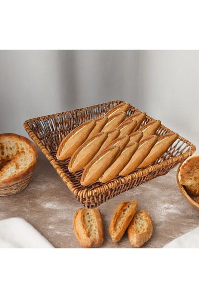 tg tek-iş global Rectangular Multi-Purpose Basket - Bread and Fruit