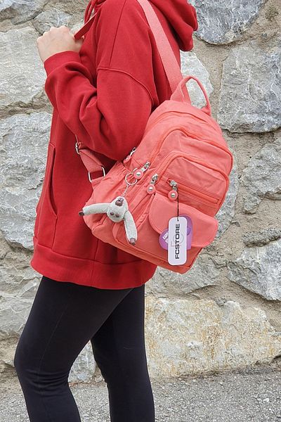 FCSTORE Unisex σακίδιο πλάτης Καθημερινή χρήση Yavruağzı 9 τσέπες Θήκη tablet Αδιάβροχο 12 ιντσών 16lt 30x25cm