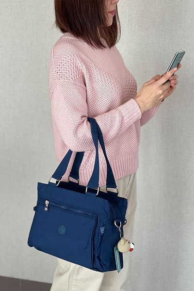FCSTORE Women's Shoulder Bag Adjustable Additional Cross Strap Multi-Pocket Waterproof Keychain Gift