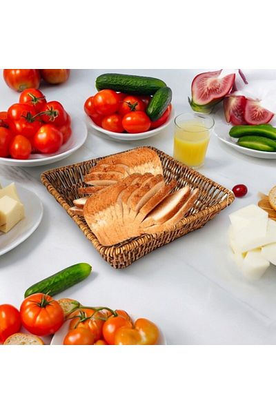 tg tek-iş global Square Bread and Fruit Basket - Multi-Purpose