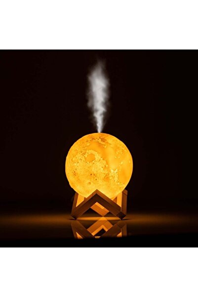 Genel Markalar Aromaterapi Difüzör Ay Şeklinde ve Led Işıklı Iyonizer