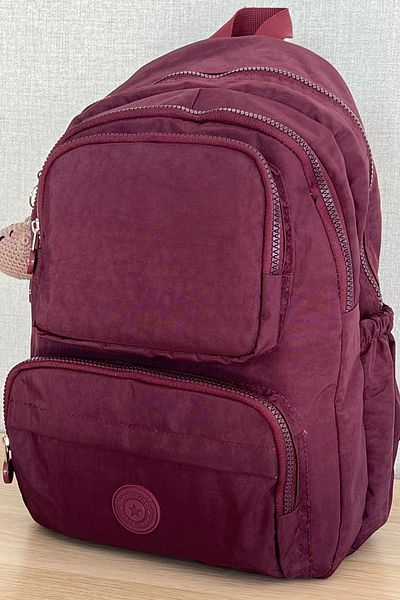 NEMO BAGS Unisex Σακίδιο πλάτης Plum Color - Αδιάβροχο, Μπρελόκ Amigurumi, Σχολική και Ταξιδιωτική Τσάντα