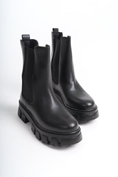 BAKGİY Dámské černé elastické boty - Bg1101-116-0002