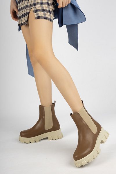 Moda Değirmeni Γυναικείες ελαστικές μαύρες μπότες - Bg1101-116-0002