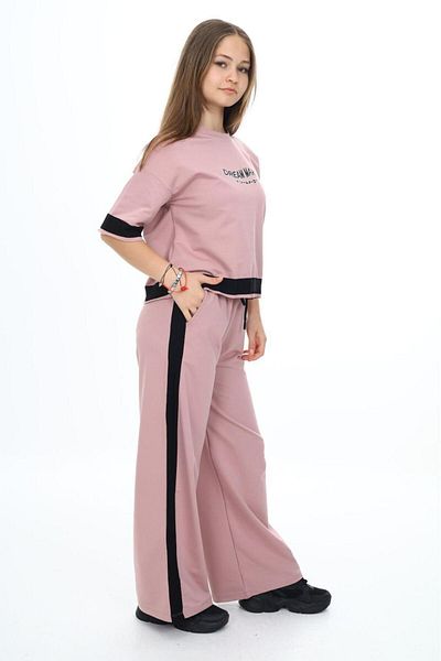 Jannock Σετ φόρμας 100% βαμβακερό oversize μισό μανίκι για κορίτσι