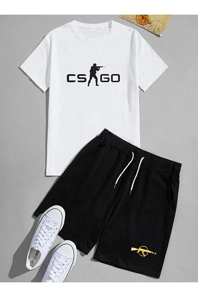 Massgai CS:GO Printed Unisex Oversize βαμβακερό μπλουζάκι