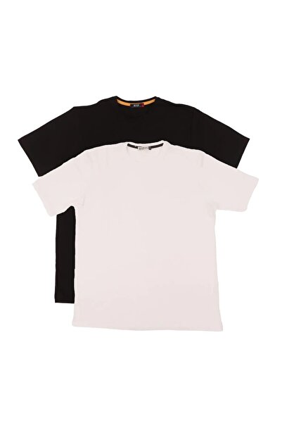 nacar çarşı Set de 2 tricouri confortabile pentru bărbați, cu gât crew, model...