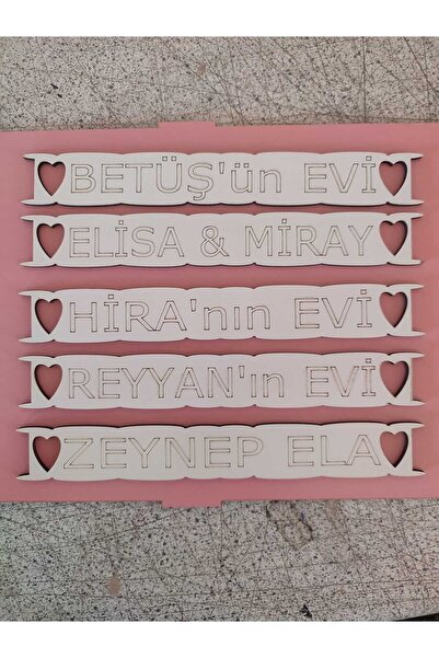 BELİNAY ÇOCUK DÜNYASI AHŞAP BEBEK OYUN EVİ İSİMLİK LÜTFEN İSİM BELİRTİNİZ