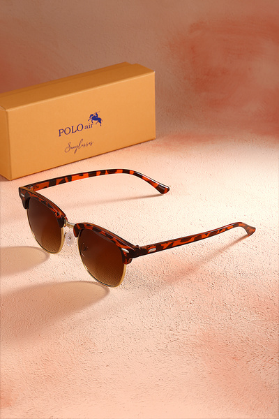 Polo Air UV400 Protected Leopard Patterned Women's Sunglasses - PLG-2086C1