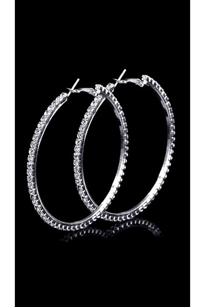 Wibex accessory Very Stylish Hoop Earrings with Zircon Stone
