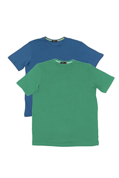 nacar çarşı Bărbați - Set de 2 tricouri cu gât crew, mânecă scurtă, Comfort B...