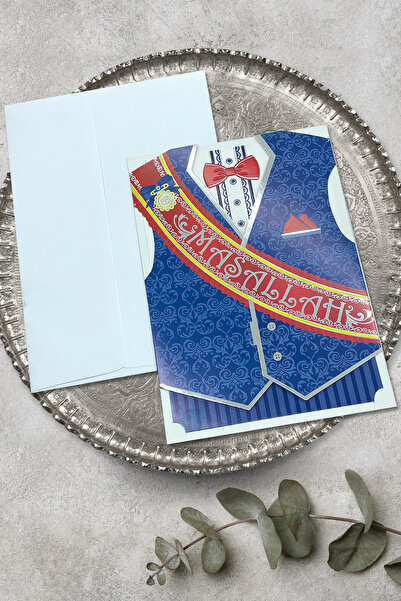 Cem Davetiye Sünnet Davetiyesi 1154 (100 Adet) Baskı Dahil