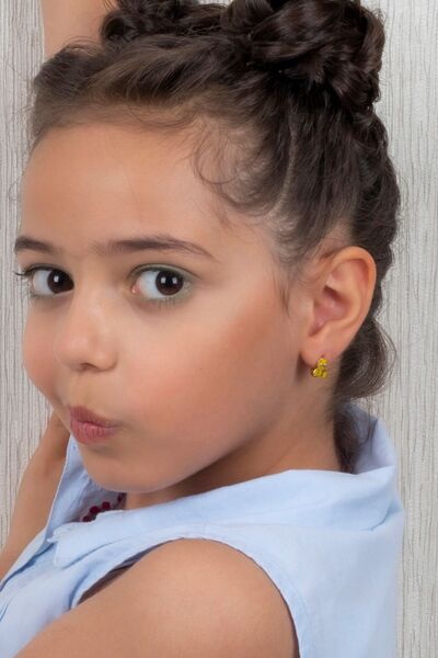 MÜCEVHER SARAYI 22 Ayar Altın Tivity Çocuk Küpe