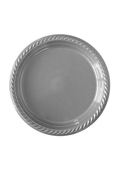 asöy Silver Plate Plastic Plastic Plate Disposable Plate for 25 Persons