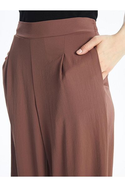 LC Waikiki LCWAIKIKI - Κλασικό γυναικείο παντελόνι με ίσια φαρδιά πόδια και ελαστική μέση