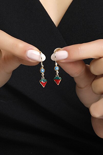 MÜCEVHER SARAYI 14 Ayar Altın Karpuz Küpe