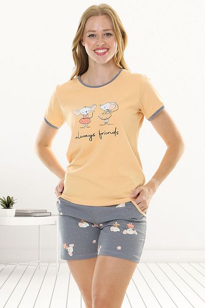 Bella Linda Women's Pajama Set - Cotton Shorts