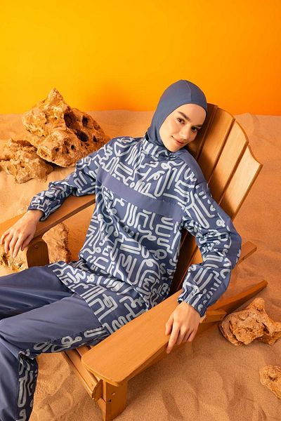 DeFacto Σετ μαγιό Hijab 3 τεμαχίων με σχέδια Burkini - B5225ax24sm