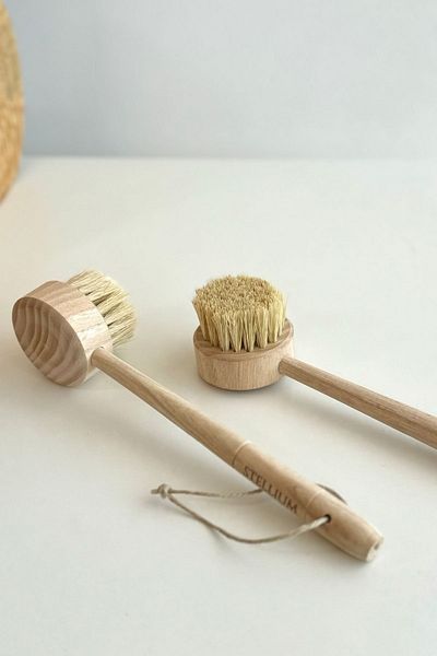 STELLIUM Natural Cactus Herb - General Cleaning Brush, Long Handle