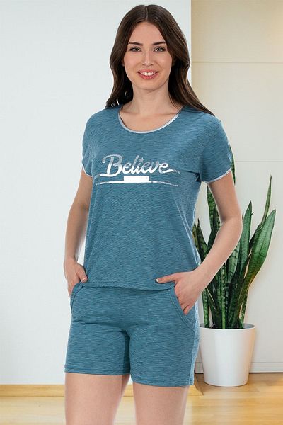 Bella Linda Set pijama dama - pantaloni scurți din bumbac