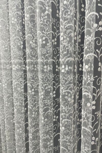 Cortibo Eco 8049 Patterned 1 in 2 Sparse Pleated Tulle Curtain